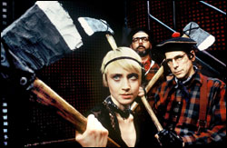 Charlotta Mohlin as Maude, T. Ryder Smith as Frenchie and Jay Smith as Dutch. 