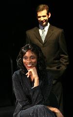 Chinasa Ogbuagu (Yvonne) and Jason Stiles (Jeff)
